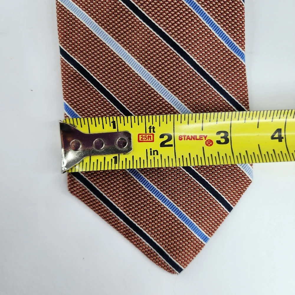 TOM JAMES Brownish Orange Silk Tie.